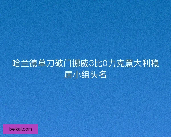 哈兰德单刀破门挪威3比0力克意大利稳居小组头名